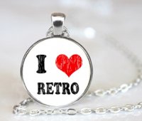 Strieborný náhrdelník I love Retro