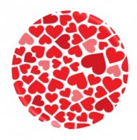 Snap button Red Hearts