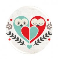 Snap button Owls In Love