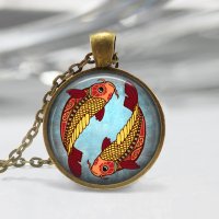 Bronzový náhrdelník Ryby