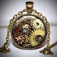 Bronzový náhrdelník Steampunk