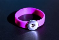 Detský silikónový náramok pre 1 button- fialový