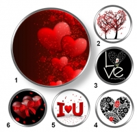 Valentínske snap buttony 1