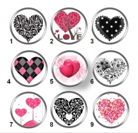 Valentínske snap buttony 2
