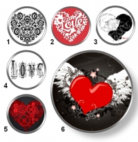 Valentínske snap buttony 3