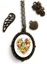 Bronzový náhrdelník s valentínskym motívom MALÝ