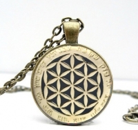 Bronzový náhrdelník Kvet života