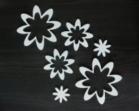 3D Drevené nalepovacie dekorácie-Kvety 2